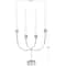 13" Silver Stainless Steel Overlapping U-Shaped Candelabra